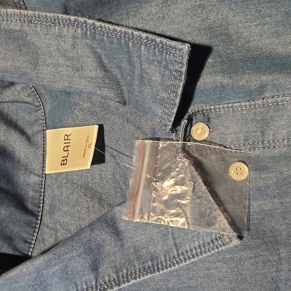 BLAIR button up light denim shirt. NWT (button) - Picture 5 of 5